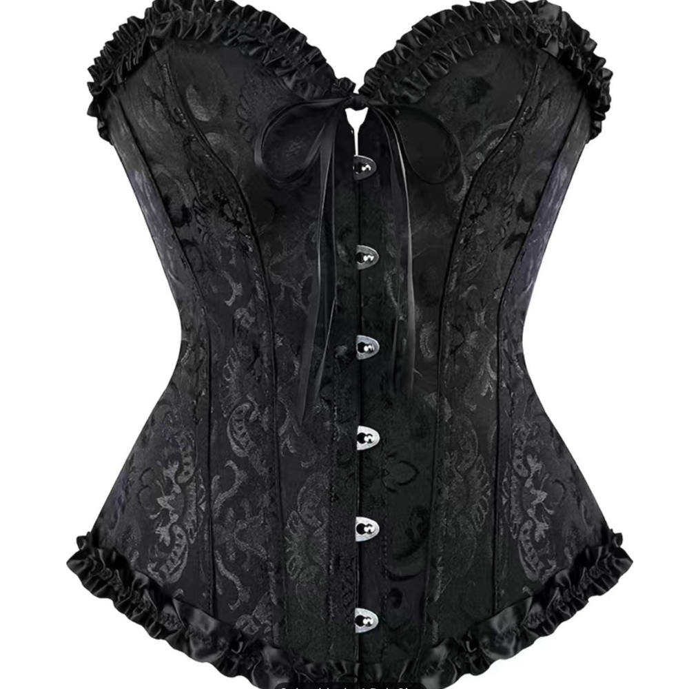 NWT- Brocade Lace Up Back Corset Boustier